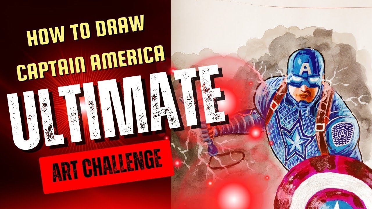 How to draw Captain America | Captain America drawing easy | Captain ...