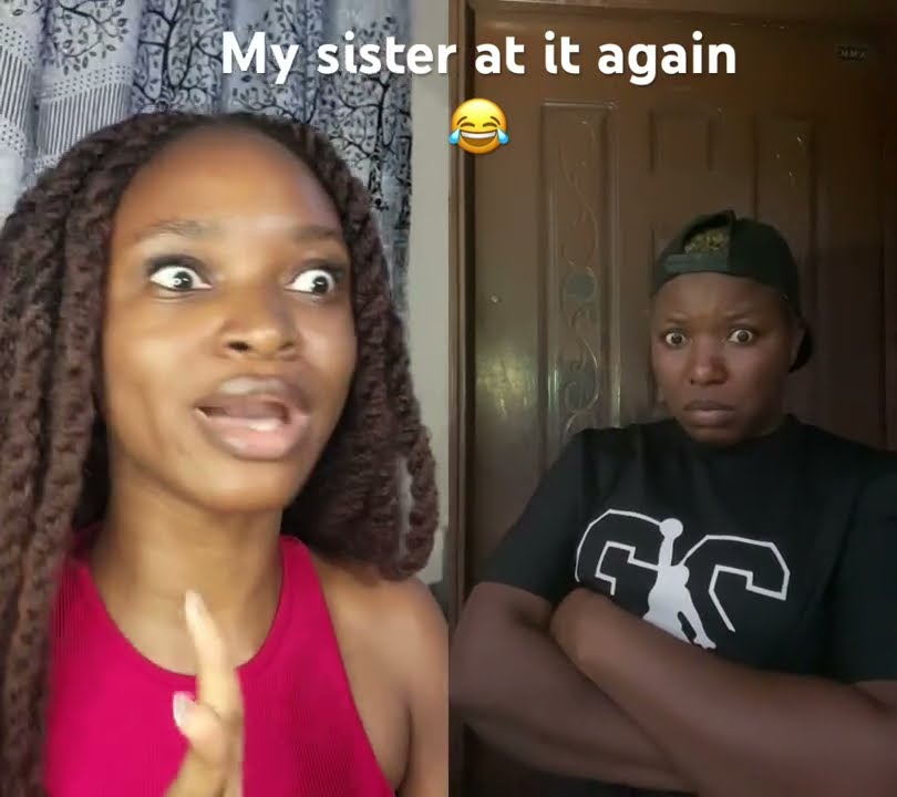 My sister at it again 😂😂😂 #music #relatable #oma #duet #cover #grumpyface #besties