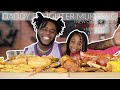 DADDY DAUGHTER SEAFOOD BOIL MUKBANG | KING CRAB, LOBSTER, GREEN LIP MUSSEL | NAVEEN & SHENA UPDATE!