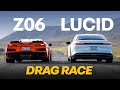 Chevrolet Corvette Z06 vs Lucid Air Grand Touring | Drag Race