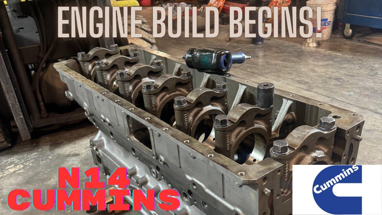 N14 Cummins Overhaul Day 1! Crankshaft Install (Whiskey Pete Cabover)