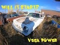 ABANDOND Chevy Vega 350 4 Speed. Will it Start.  Is This the Missing Baldwin Motion Vega?  No!