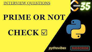 Prime number program in python | #python #programming #interview #coding @pythonvibes_