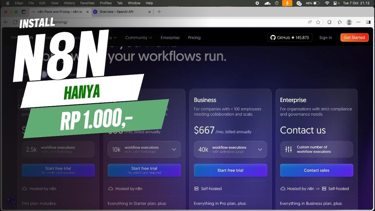 Cara Install n8n di Cloud Server Hanya 1.000 Rupiah - YouTube