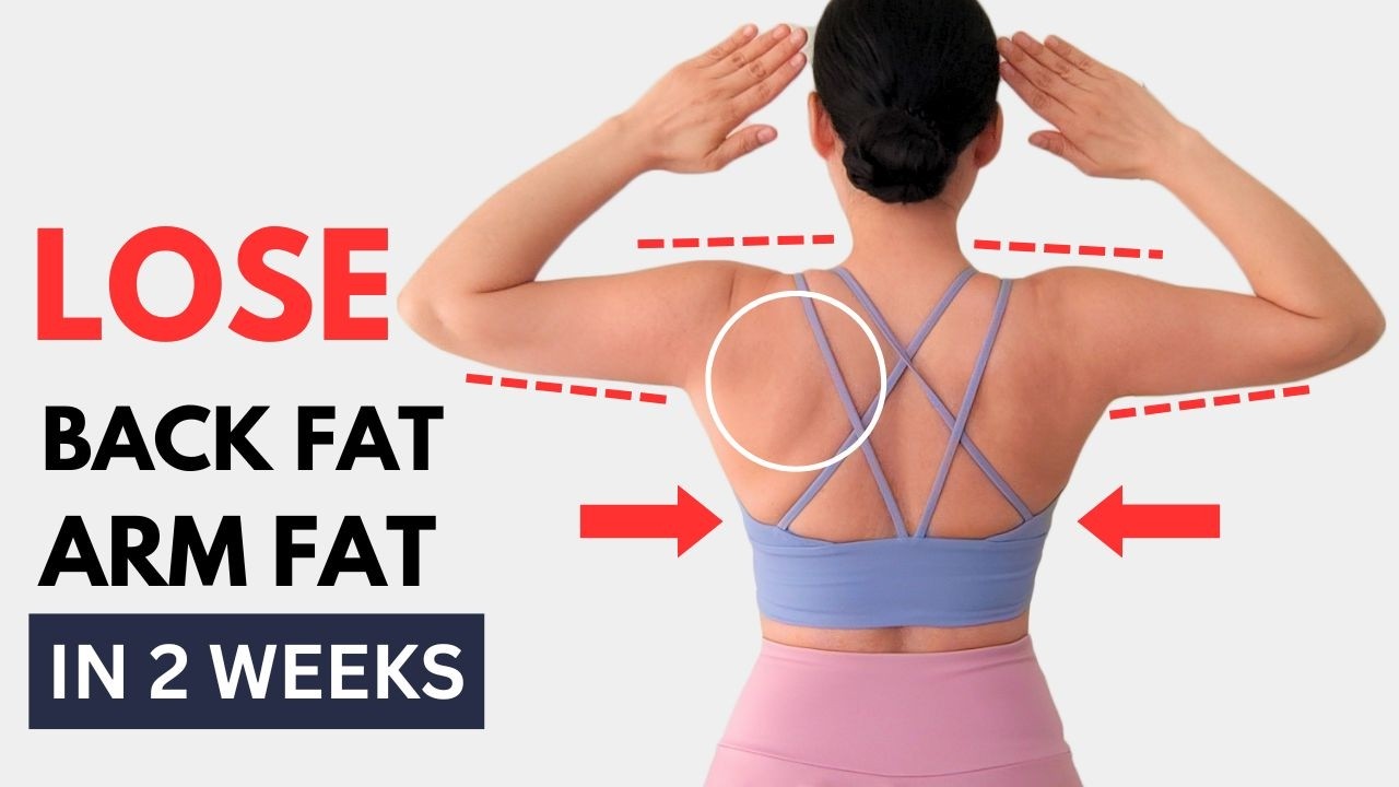 LOSE BACK FAT, Shoulder & Arm Fat in 2 week standing/ sitting workout ...