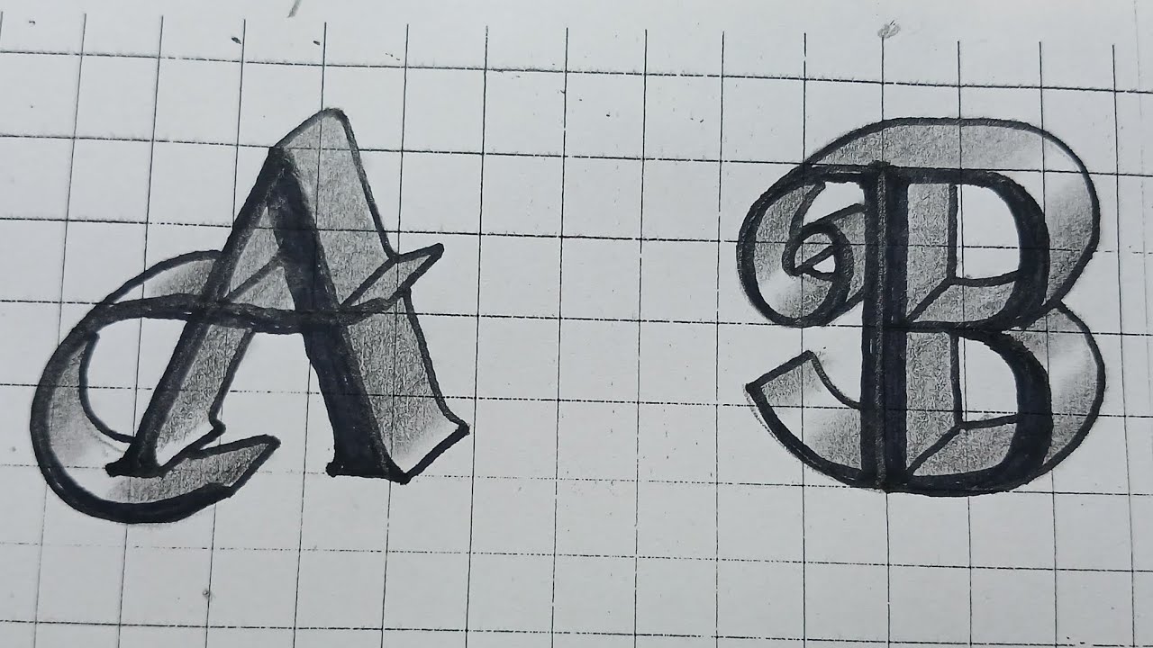 3d Drawing Capital Letter A Z / How To Draw Calligraphy A To Z ...