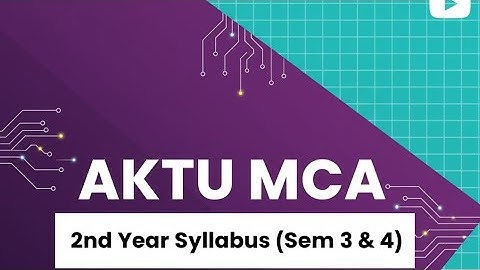 AKTU MCA 2nd Year Syllabus (Sem 3 & 4) #2025  | Complete Syllabus & Subjects #aktu #lacknow #mca 