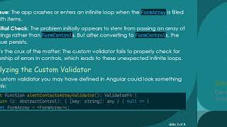 How to Fix Custom Validators in Angular's FormArray: Avoiding Infinite Loops