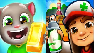 #1 SUBWAY SURFER'S VS TALKING TOM GOLD RUN GAME PLAY - ANDROID,IOS - MOBILE GAME
