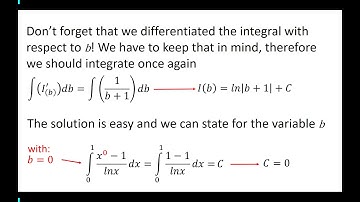 Classic IIT JEE integral, Feynman technique for integration, Integral of (x-1)/lnx from 0 to 1