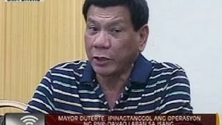 Mayor Duterte, ipinagtanggol ang operasyon ng PNP-Davao laban sa isang kidnap-for-ransom group