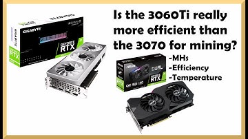 GeForce RTX 3070 vs 3060Ti - Ethereum mining performance
