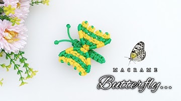 Macrame Butterfly Tutorial | Macrame Animals | Macrame Butterfly Keychain