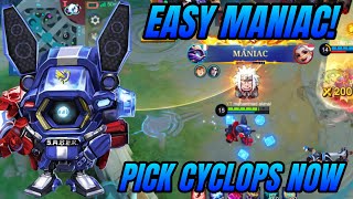 CYLOPS MANIAC!! PICK CYCLOPS NOW WITH  NEW BUILD AND EMBLEM 2026 TOP GLOBAL CYCLOPS - MOBILE LEGENDS