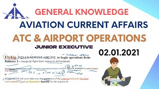 Aviation General Knowledge | Current Affairs - Junior Executive Airport Operations | ATC Syllabus