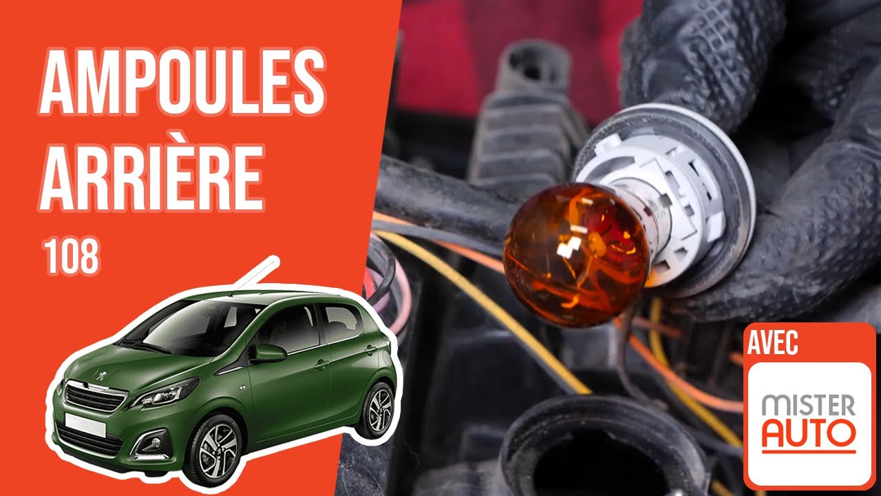 Changer les ampoules de feux arrière Peugeot 108 💡
