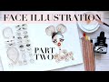 Face Illustration + Wild Flowers PART 2/2 | Tutorial