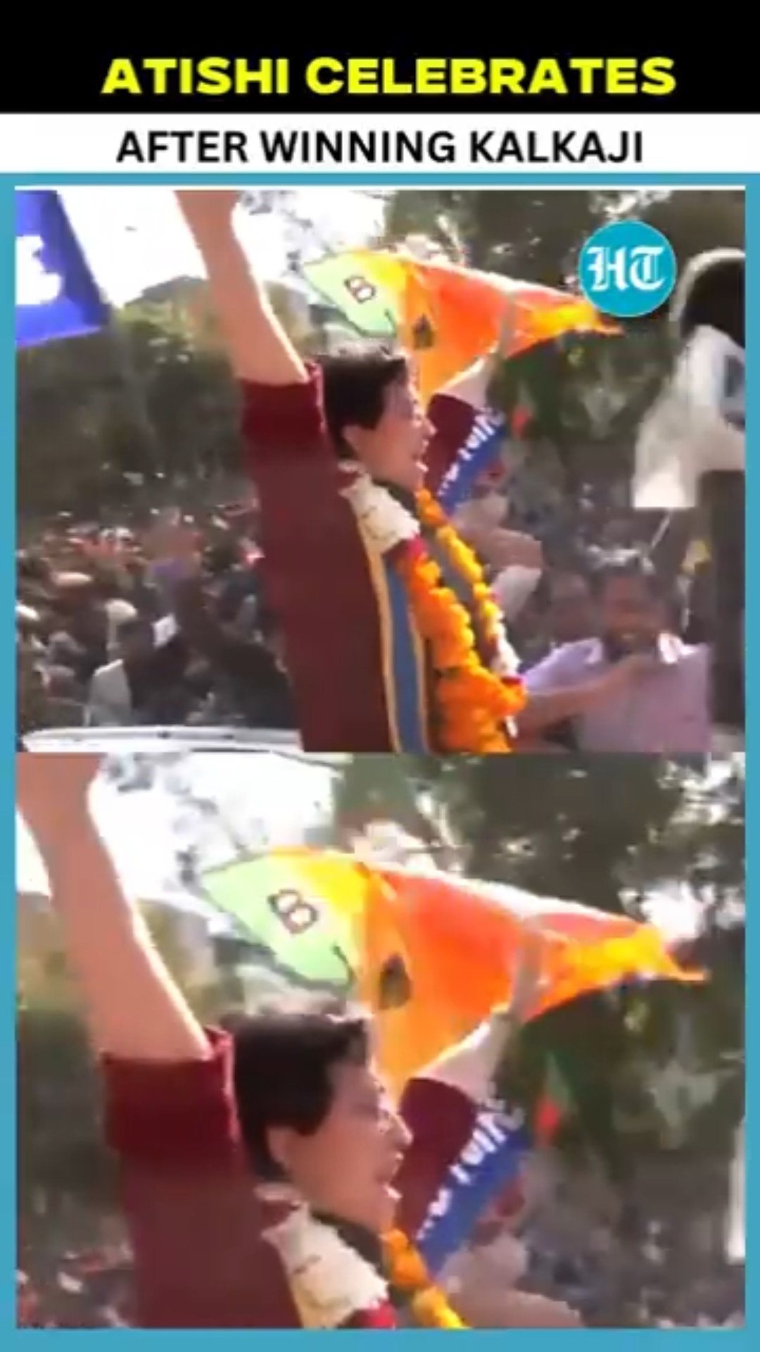 AAP's Atishi Celebrates After Winning Kalkaji | Delhi Election 2025