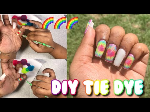 DIY Tie Dye Nails | Nail Art Tutorial For Beginners