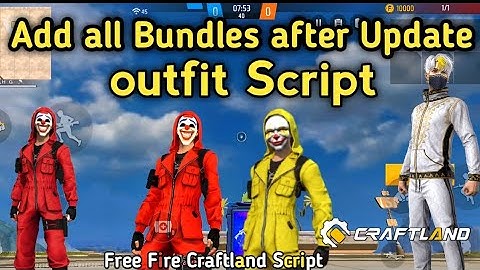 How to Add bundles in Craftland after Update | Free Fire Craftland | Shah G Creator | Outfit script