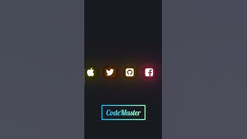 Glowing Icons | HTML CSS #codemasters #shorts