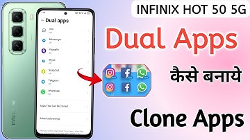 infinix hot 50 dual app settings/ How to create dual apps in infinix hot 50 #infinixhot50dualapps