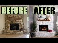 How to paint a stone fireplace - vlog 004