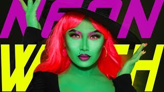 NEON WITCH HALLOWEEN MAKEUP TUTORIAL