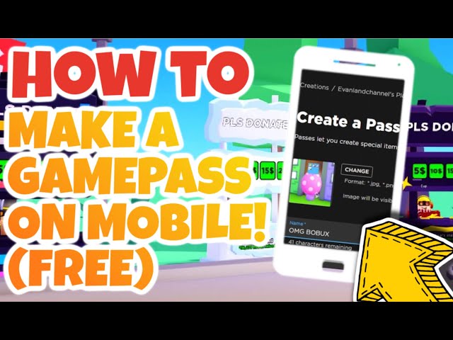 Mobile PLS DONATE How to Make a Gamepass (Simple Version) for