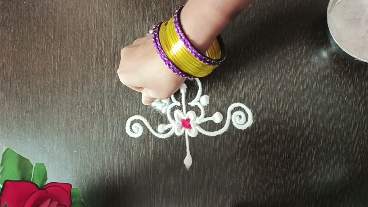 సింపుల్ ముగ్గు డైలీ యూస్ రంగోలి simple muggu daily use rangoli #plz subscribe my channel and share 🙏