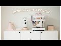 aesthetic morning coffee routine ✨ (upgraded pink home cafe)