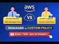 AWS IAM Tutorial | Real-Time Office Scenario: Managed vs Custom Policies