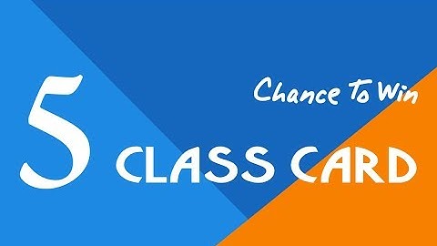 5 Class Card Contest BMDS