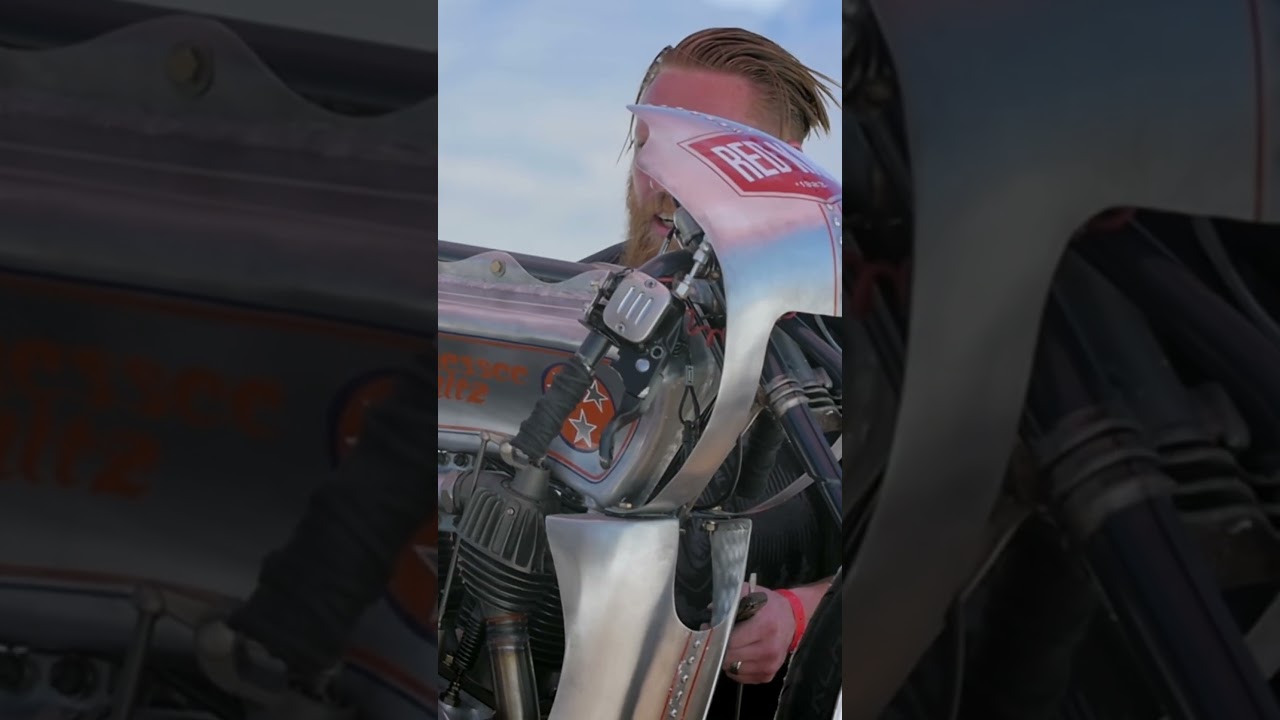 Matt Harris: 1923 Harley-Davidson JD Model at Bonneville Salt Flats for Motorcycle Speed Week. 🏁