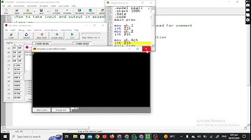 how to get input and output in assembly language code