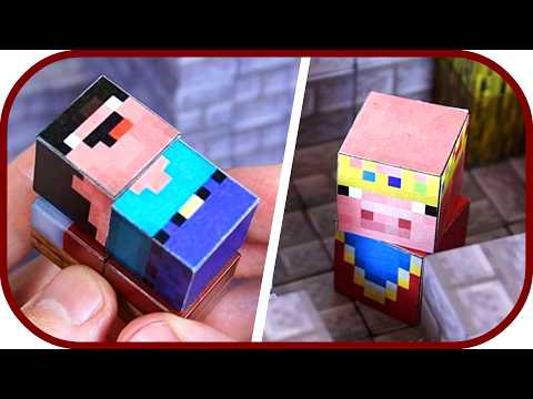 🎁 MINECRAFT construction set. 5000 magnetic Minecraft blocks. Technoblade's castle and Lenya Choc...