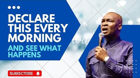 Declare This Every morning, do this alone, by Apostle Joshua Selman prayer (August 21, 2025)