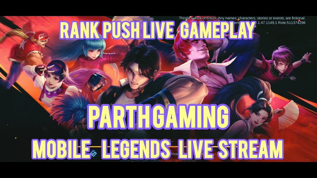 Mobile legends : Bang Bang  Live Stream 🔴 New Season Rank Push Parth Gaming is live