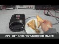 Toaster à Sandwiches Allume-Cigare 24V All Ride 72593 - Idéal Camion Et Camping
