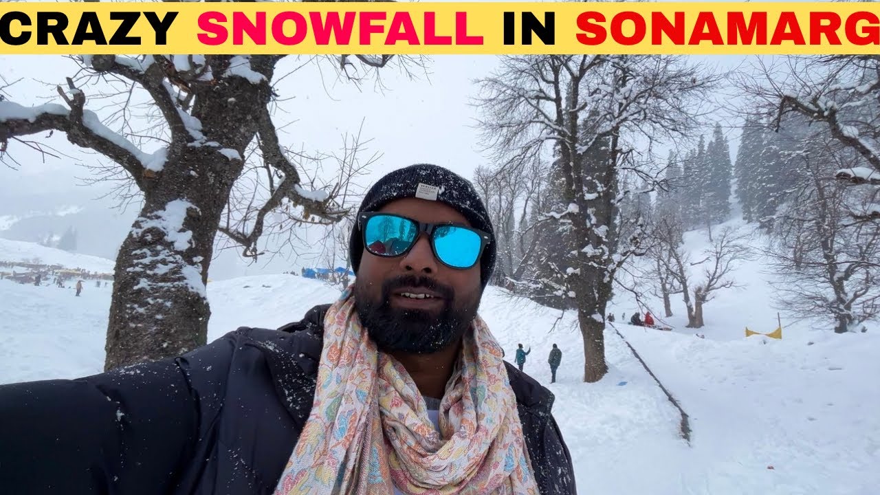 Crazy Snowfall 🌨️ in Sonamarg