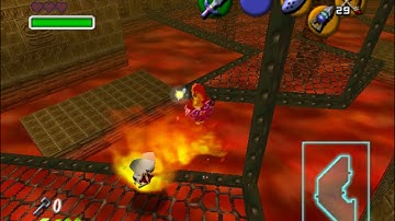 Ocarina of Time Fire Temple PT 7 6th and 7th Key and Upper Boulder Maze Short Cut
