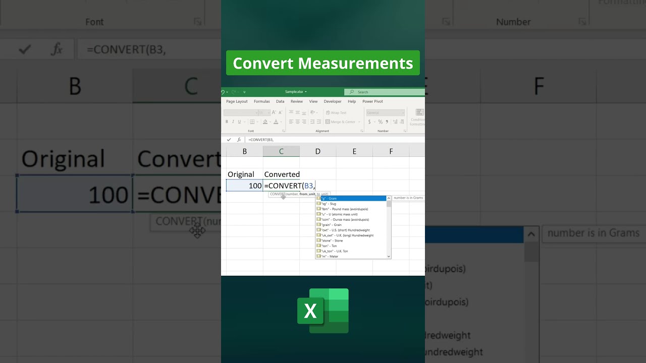 Easily Convert Measurements In Excel With The CONVERT Function 