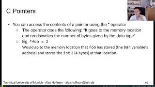 TUM/SIT RTES  - C Programming 20 - Pointers
