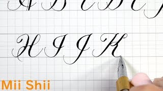 カリグラフィー カッパープレート体（大文字）の書き方 練習　【Calligraphy / Copperplate】