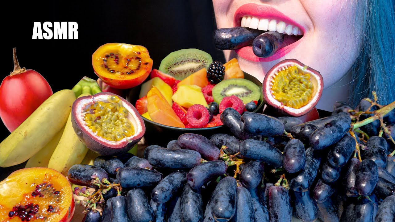 ASMR: MOON DROP GRAPES, TAMARILLO, PASSION FRUIT | Exotic Fruit Platter 🍍 ~ Relaxing [No Talking|V]😻