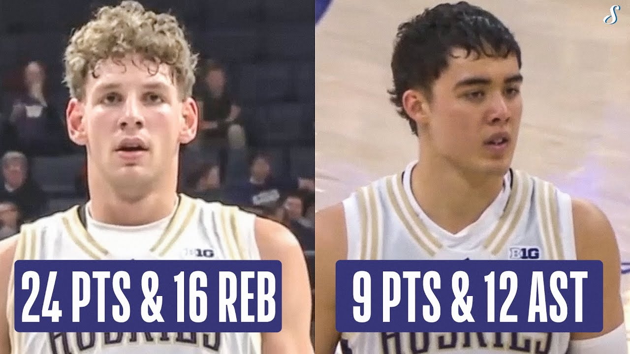 Первокурсники Вашингтона Ханнес Штайнбах (24 очка и 16 подборов) и Джей Джей Мандаквит (9 очков и...