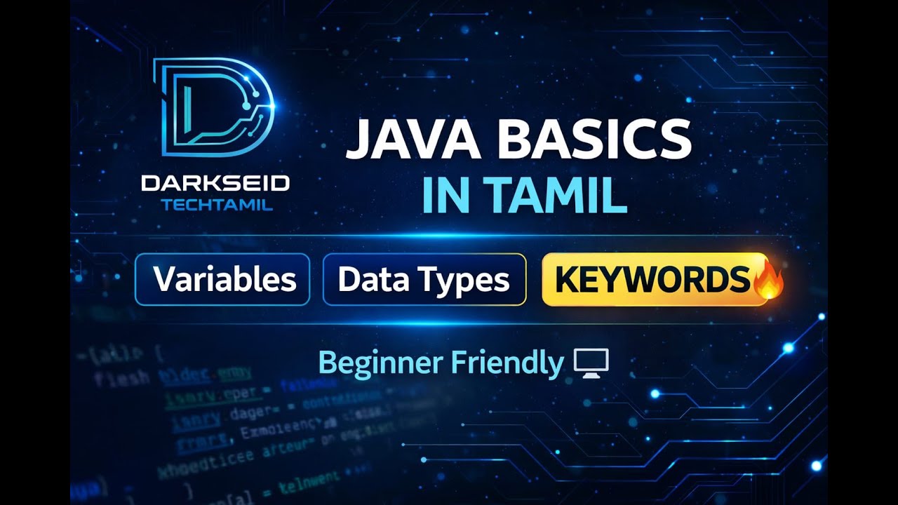 Java Basics in Tamil | Variables, Data Types & Keywords Explained ...