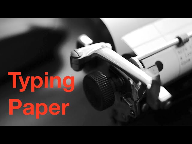 Typewriter Video Series Episode 245: Thoughts on Typing Paper