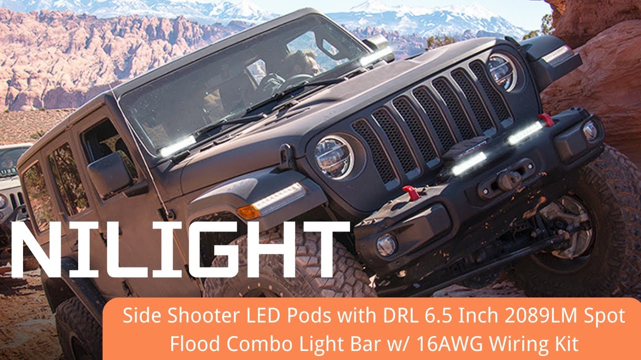 🔧How Side Shooter LED Pods Work | Nilight 6.5” Spot + Flood + DRL Overview