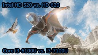 Intel HD 520 vs. Intel HD 620 - 3DMark Sky Diver - i3-6100U vs. i3-7100U